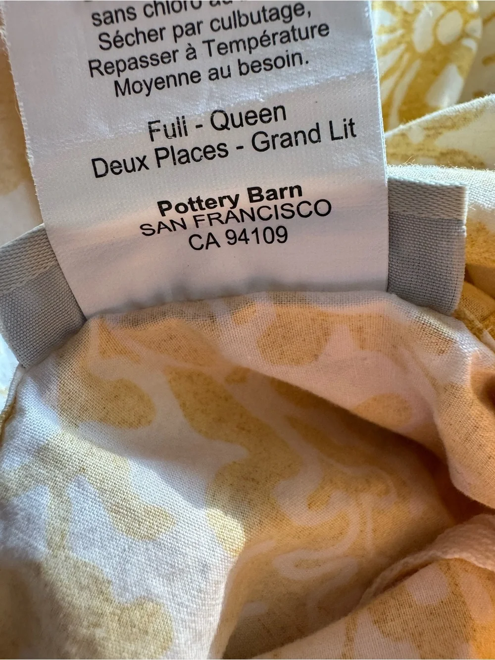 POTTERY BARN Lucianna Medallion Duvet Cover Full/Queen 92” x 88”~ Ivory Yellow
